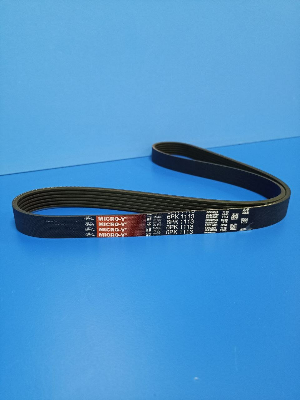 Ремень генератора "GATES" 6PK1113 для автомобилей ВАЗ 2110-12, Приора с ГУРом
