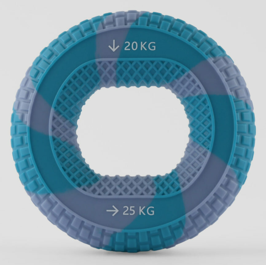 Кистевой эспандер, двойной — 20 кг, 25 кг — Hardcore Training, кольцо — фото 1