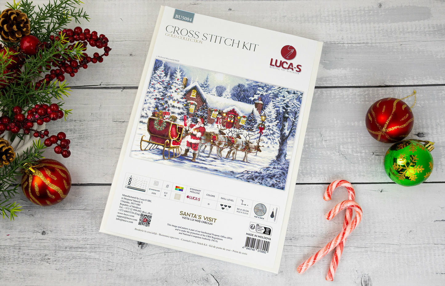 Набор для вышивания Luca-s BU5084 Santas visit — фото 1