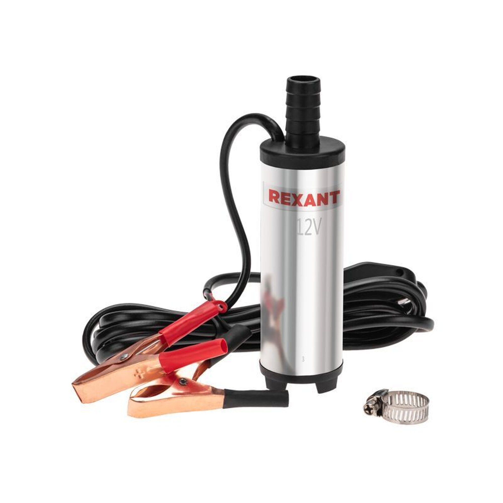 Насос перекачки топлива погружной 12В, 12,5л/мин, без фильтра, 38мм / REXANT 80-0213
