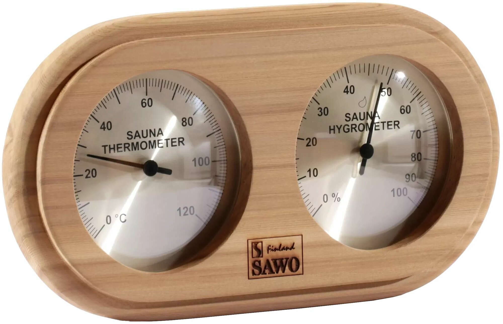 SAWO термогигрометр настенный для бани и сауны 222-THD, кедр