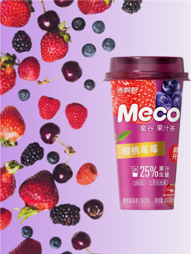 Изображение товара Чай холодный фруктовый Meco со вкусом вишни, черники и клубники 400 мл, Китай