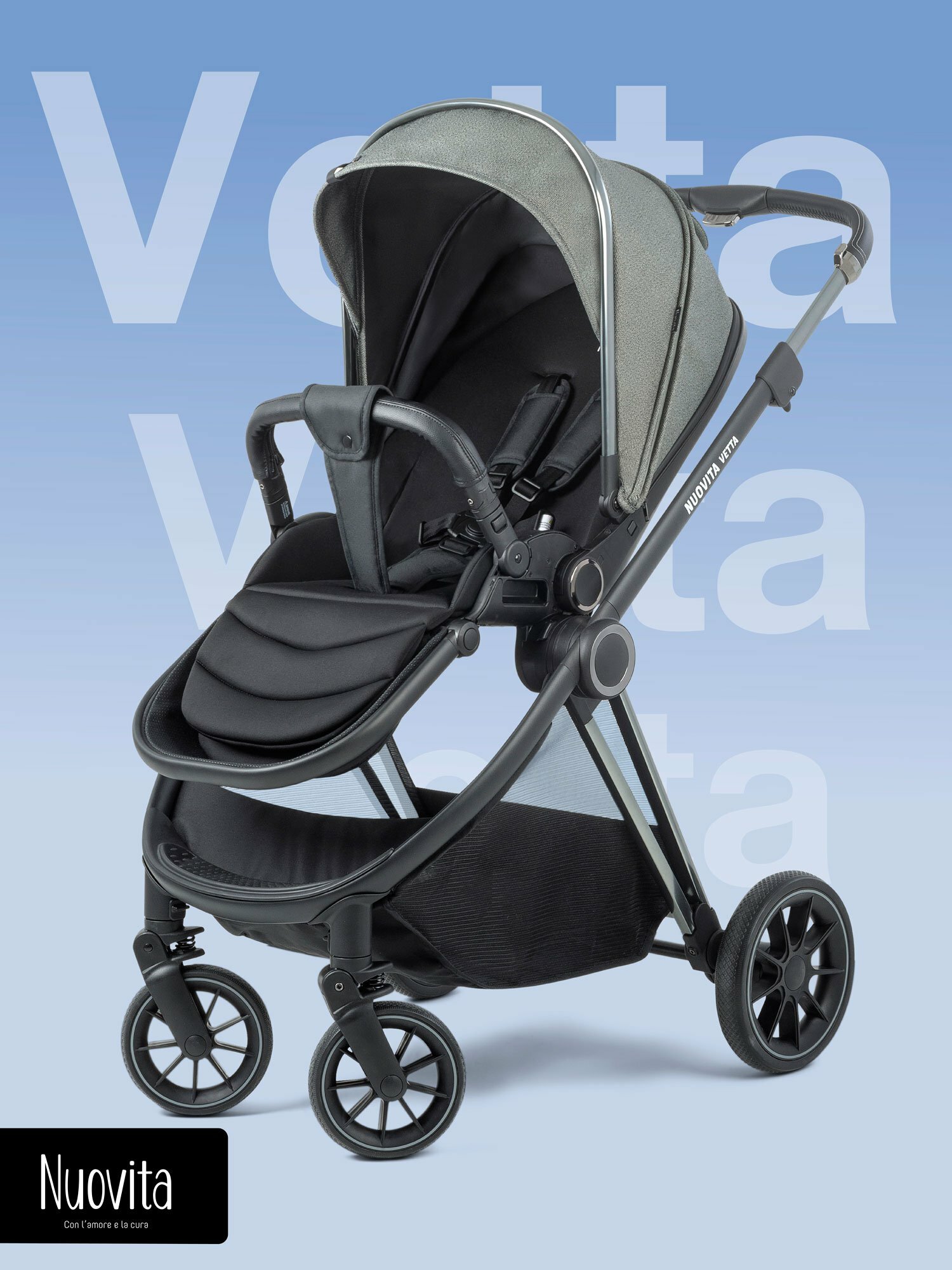Прогулочная коляска Nuovita Vetta (Grigio, Cedro/Серый, Кедр)