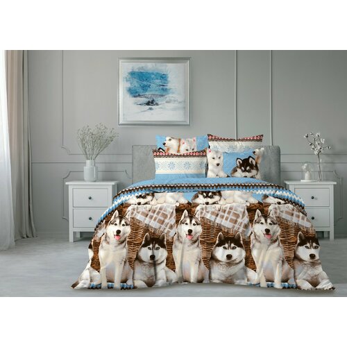 Пододеяльник 145х215 Бязь 100 хлопок ХаскиПододеяльник 15 спальный из бязи 2234₽