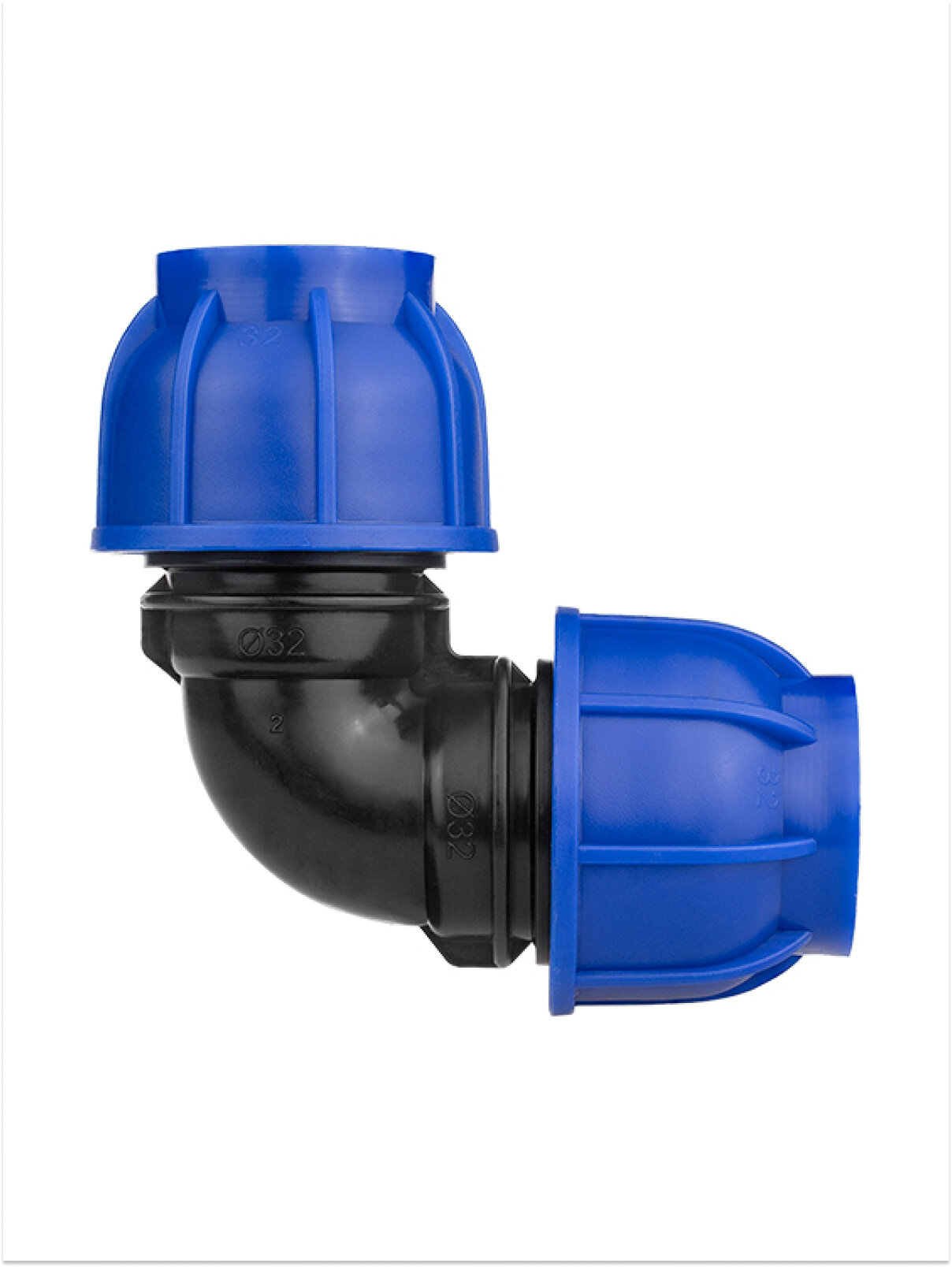 Угол ПНД 32х32 обжимной компрессионный, 5 шт. — фото 1