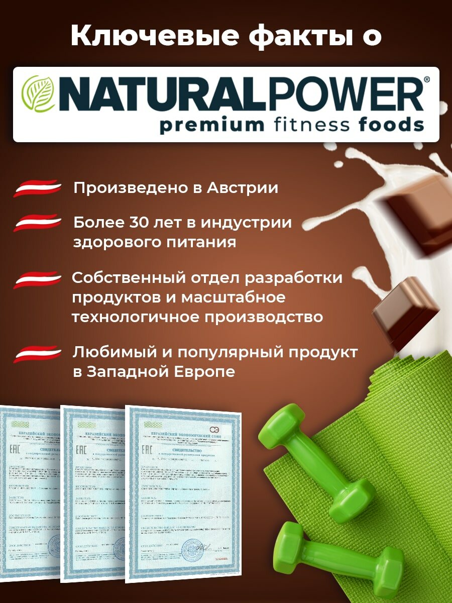Изолят протеина Natural power 1000 гр Вишневый йогурт, Австрия, Синий - фото №7
