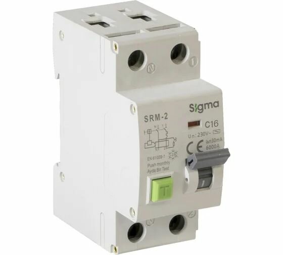 Дифференциальный автомат SIGMA ELEKTRIK 16A AC 2P 30mA 6kA