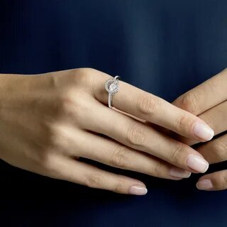 Кольцо помолвочное SWAROVSKI, размер 18.5, серебряный — фото 1