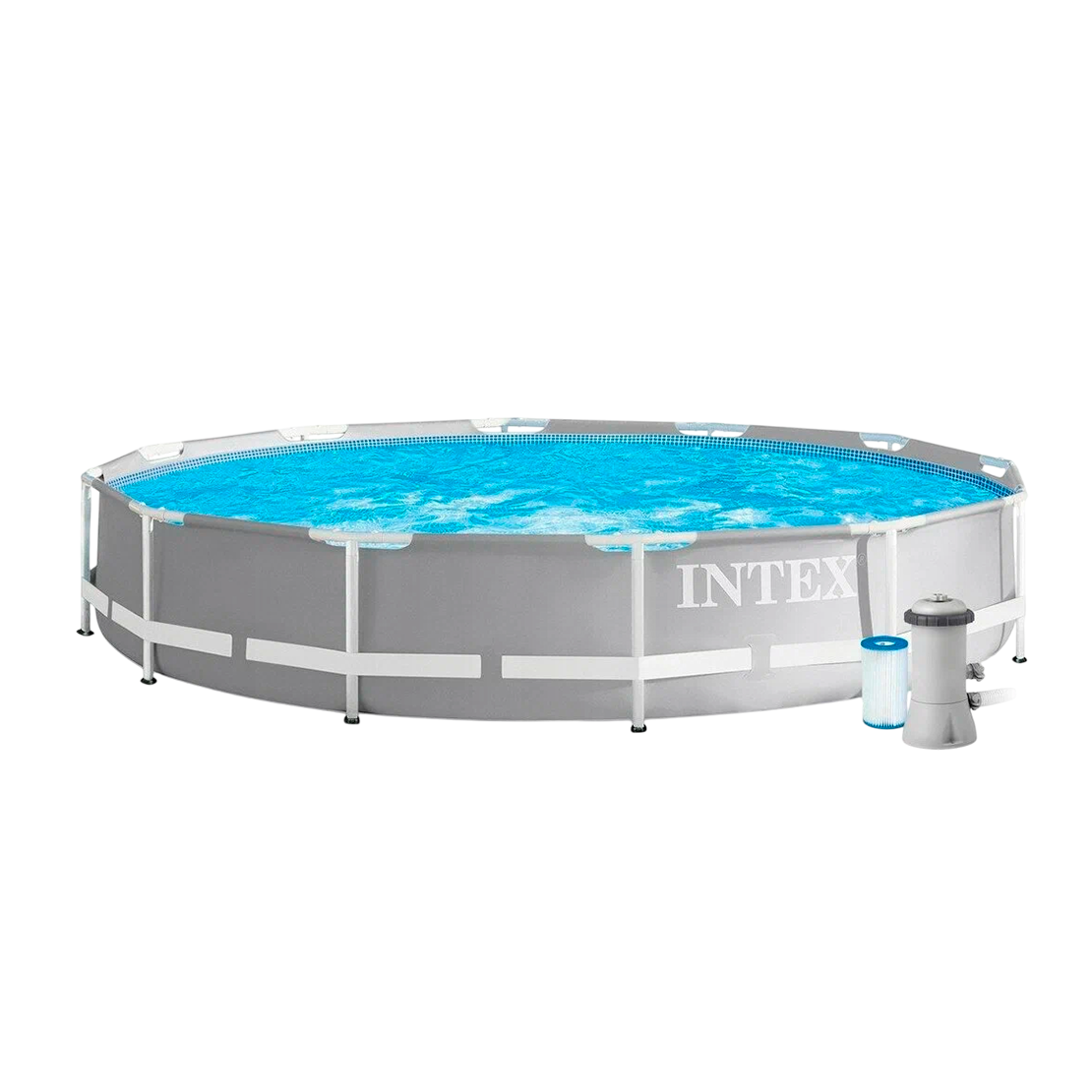 Бассейн каркасный Intex Prism Frame 26712NP 366х76 см 6503 л фильтр-насос 2006 л/ч серый
