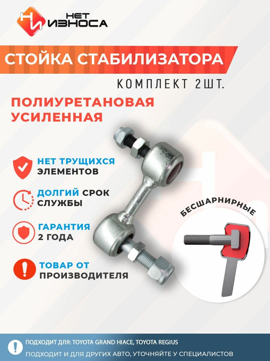 Стойки стабилизатора полиуретановые усиленные NL067 (комплект 2 шт) Toyota Grand Hiace, Toyota Regius