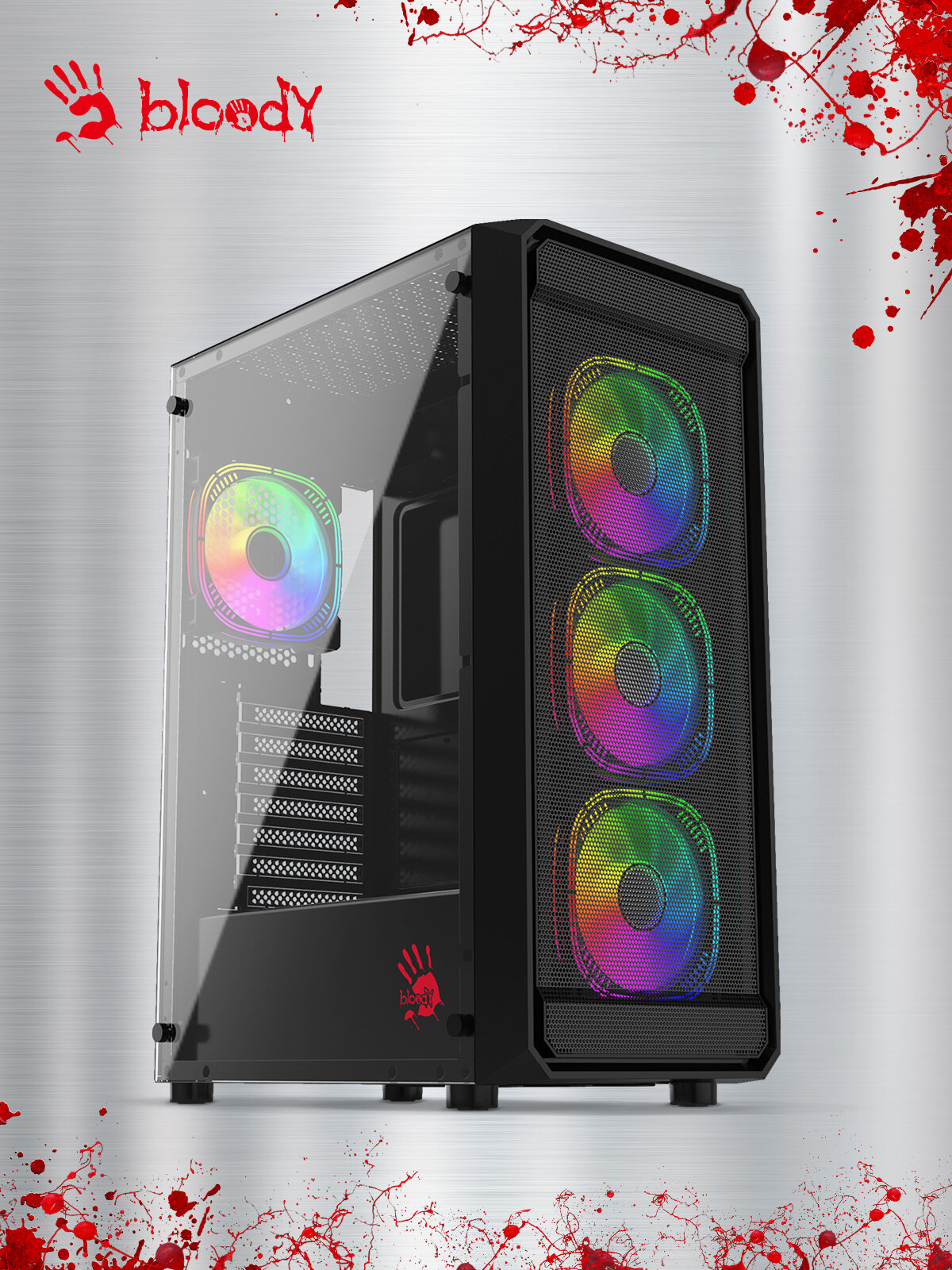 Компьютерный корпус ATX Bloody BD-CC114F черный (bd-cc114f-bk)