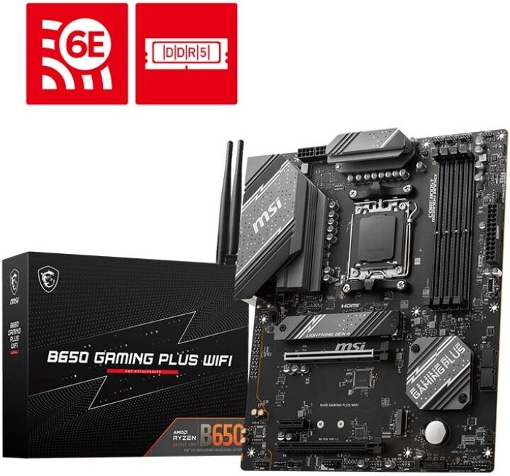 Материнская плата MSI B650 GAMING PLUS WIFI, Socket AM5, 4xDDR5, ATX