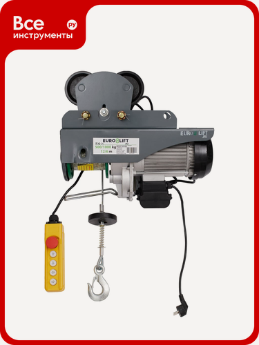 Изображение товара Электрическая передвижная лебедка (500кг/1000кг, 220В) EURO-LIFT KX 1000 00002841