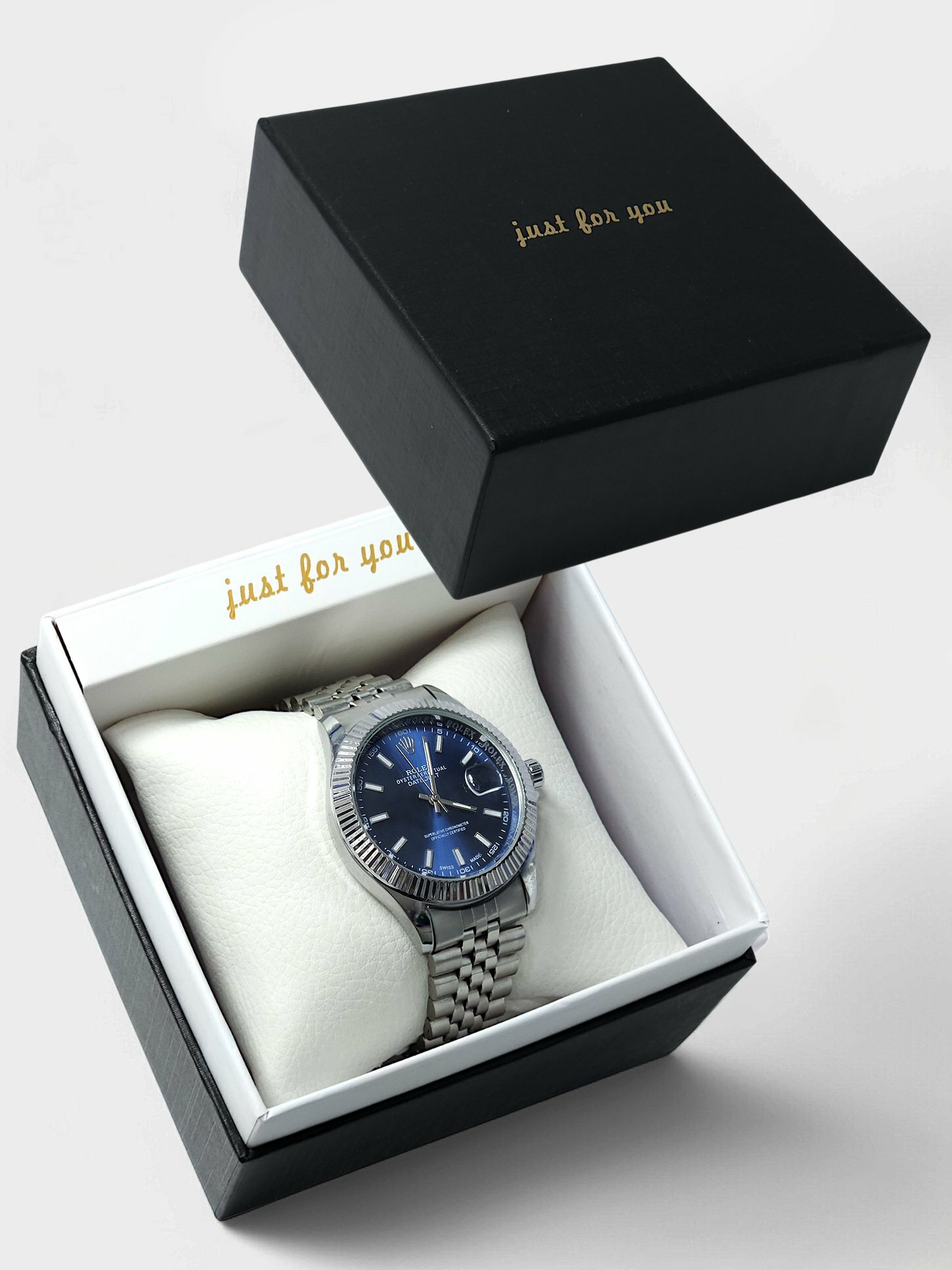 Наручные часы Rolex Классика, синий/синий