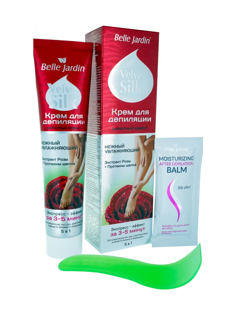 Belle Jardin Крем депиляторный Velve Silk 125 мл + Нежный бальзам 15 мл после депиляции