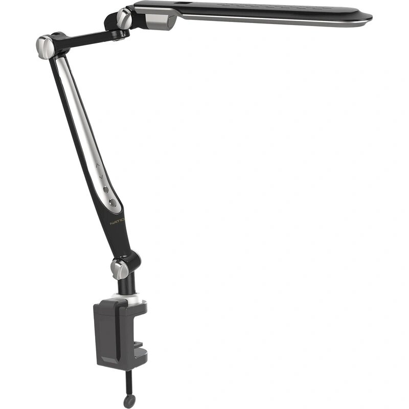 Светильник National NL 72LED  LED 10Вт на струбцине черный серебро