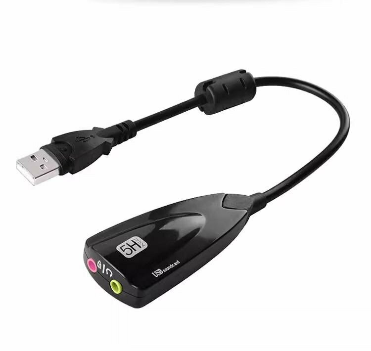Переходник адаптер внешняя звуковая карта USB AUDIO 5H USB 2.0/3.0
