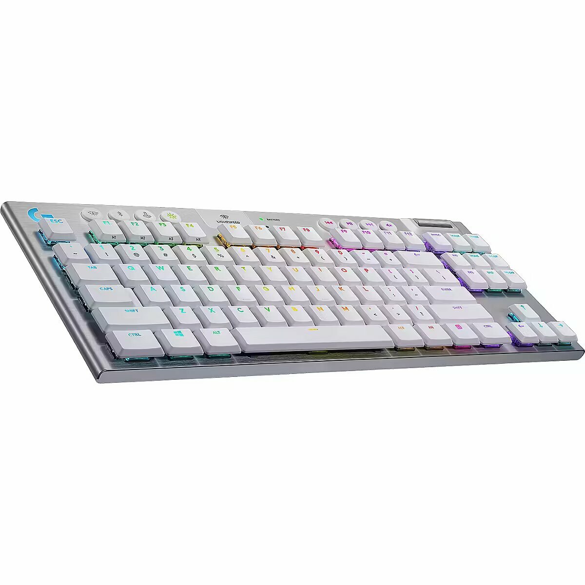 Клавиатура Logitech G915, беспроводная, игровая, 2,4 ГГц/BT, white, TKL, Low-Profile — фото 1