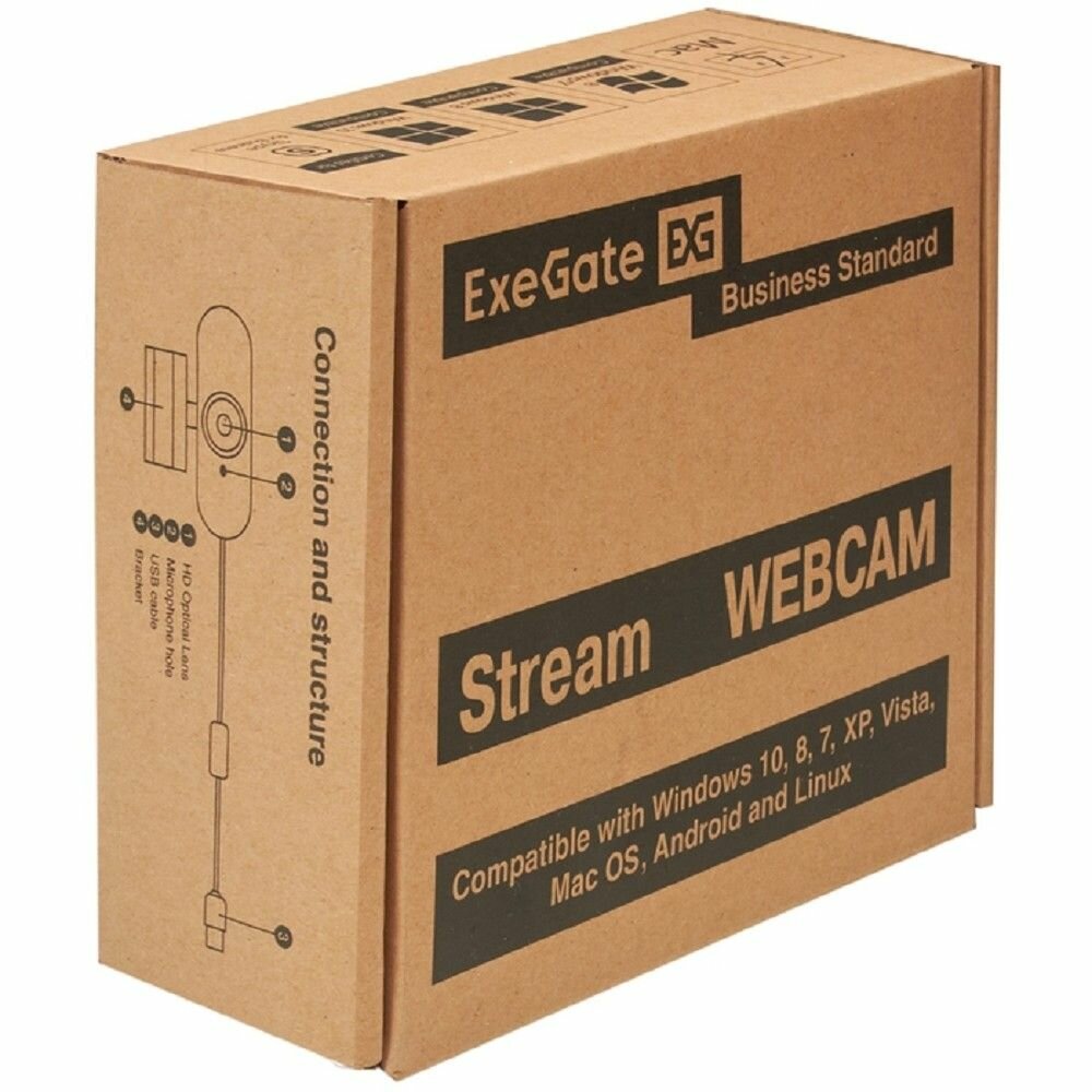 Изображение EXEGATE Веб - камера Stream C925 Wide Full HD, EX299090RUS, черный