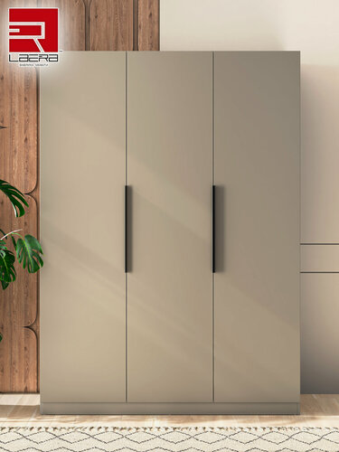 Изображение товара LAERA Шкаф распашной для одежды 135х52х210 см мыло глиняно-серый