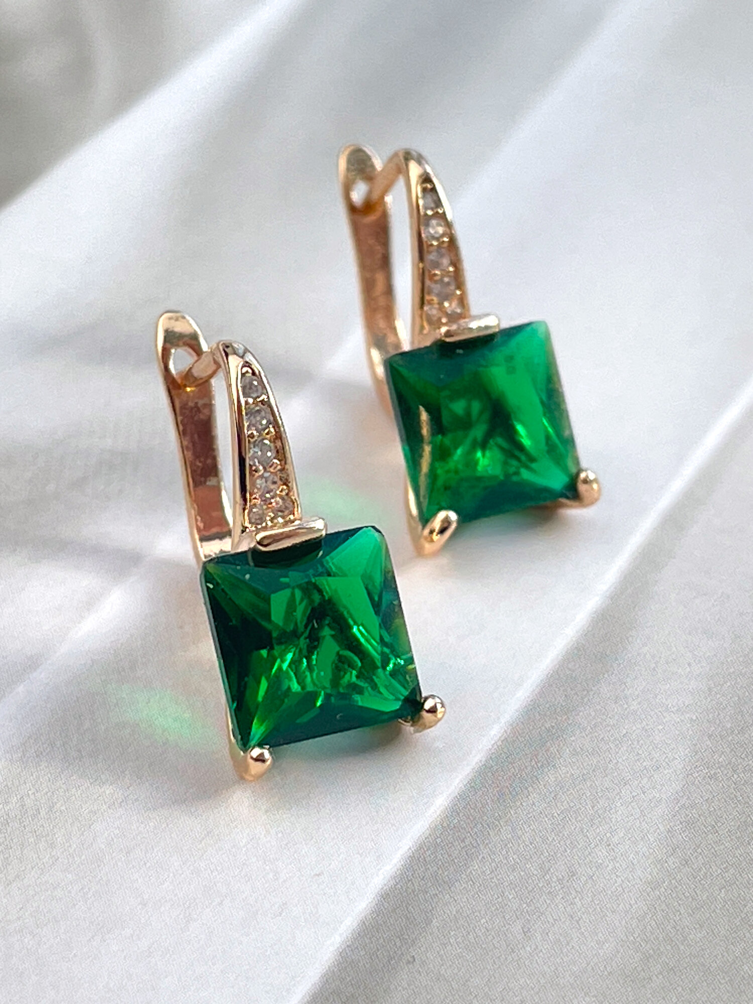 Серьги, фианит