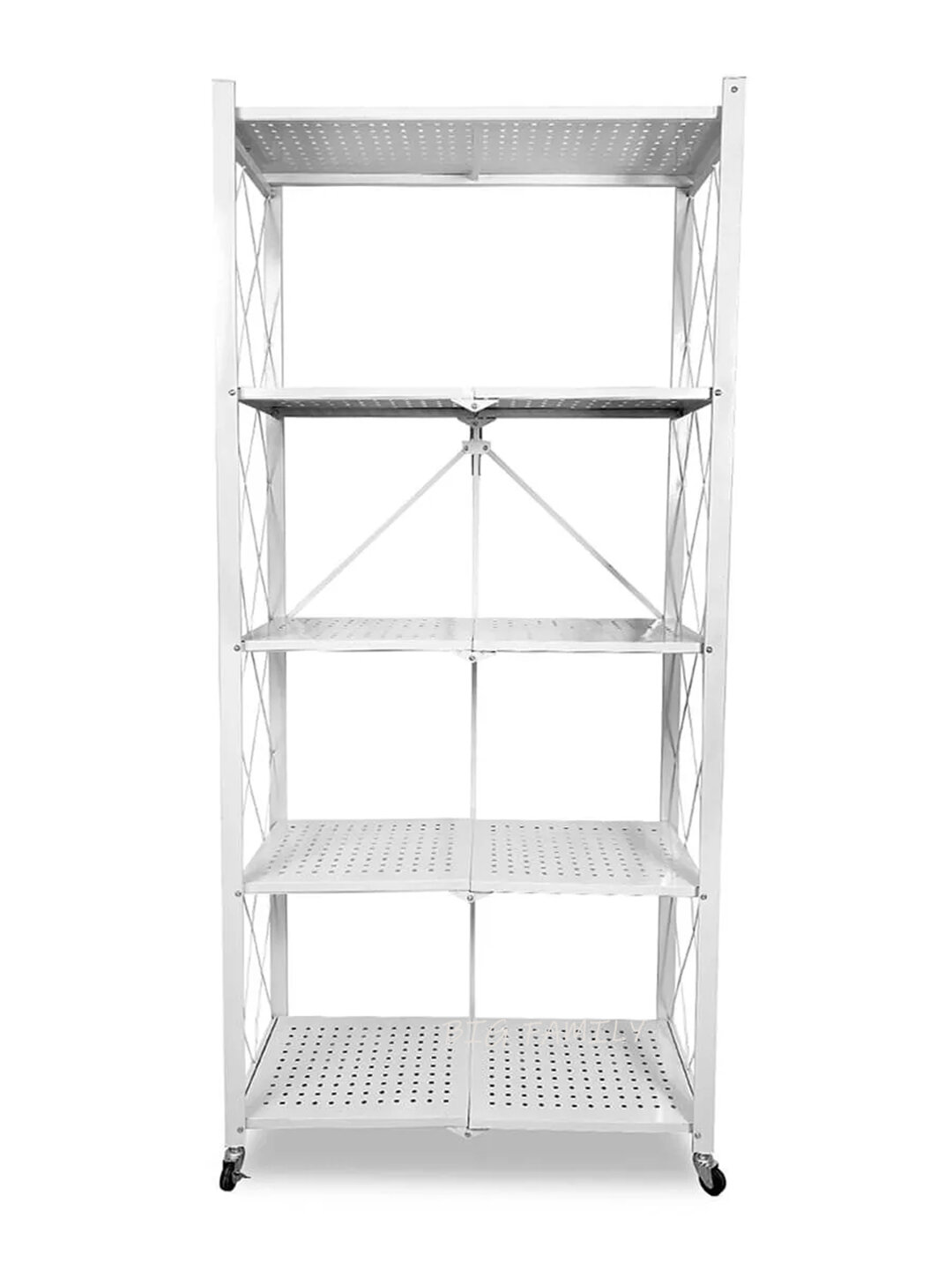 Стеллаж напольный, с утюгом, складной, на колесиках, для кухни и офиса, 3/4/5 - Белый,3 этажа