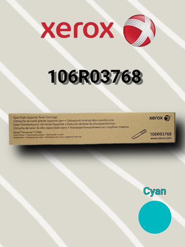 Изображение товара Тонер-картридж Xerox (106R03768), голубой, 10100 стр, (оригинал)