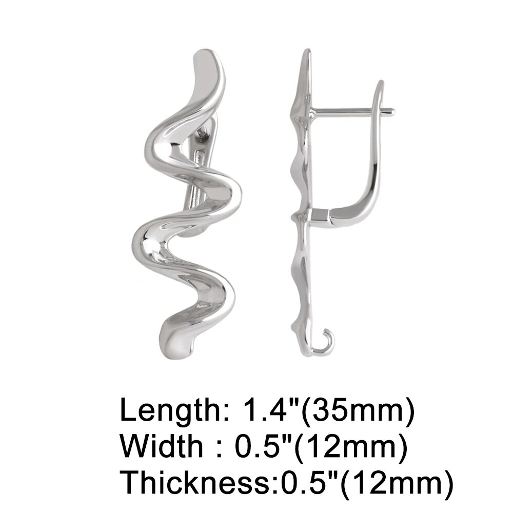 Серебряные крючки для сережек, 1.4" (35мм)