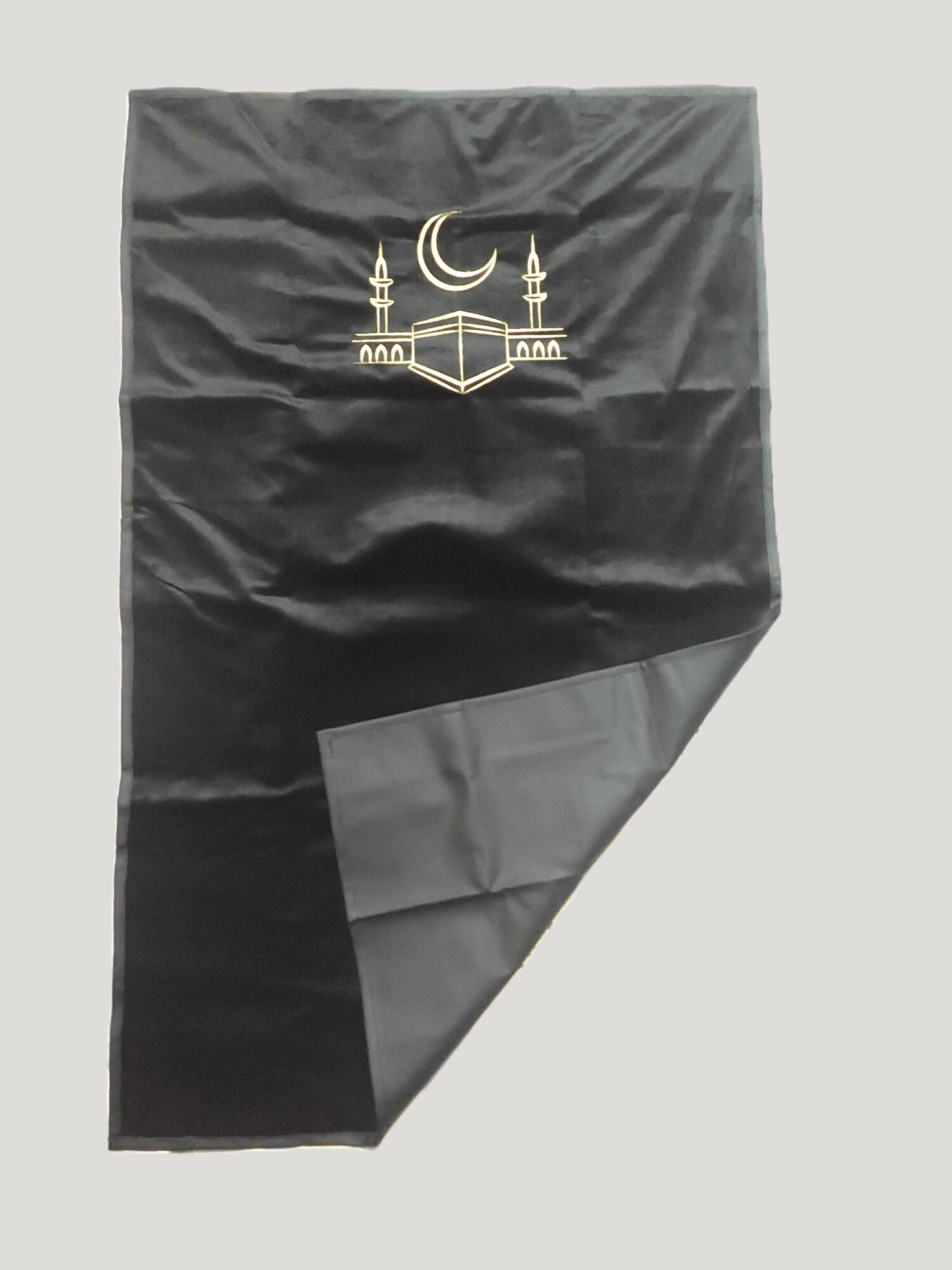 Карманный молитвенный коврик, шерстистый внутри, с барсеткой в комплекте, прямоугольный, 70x110 см