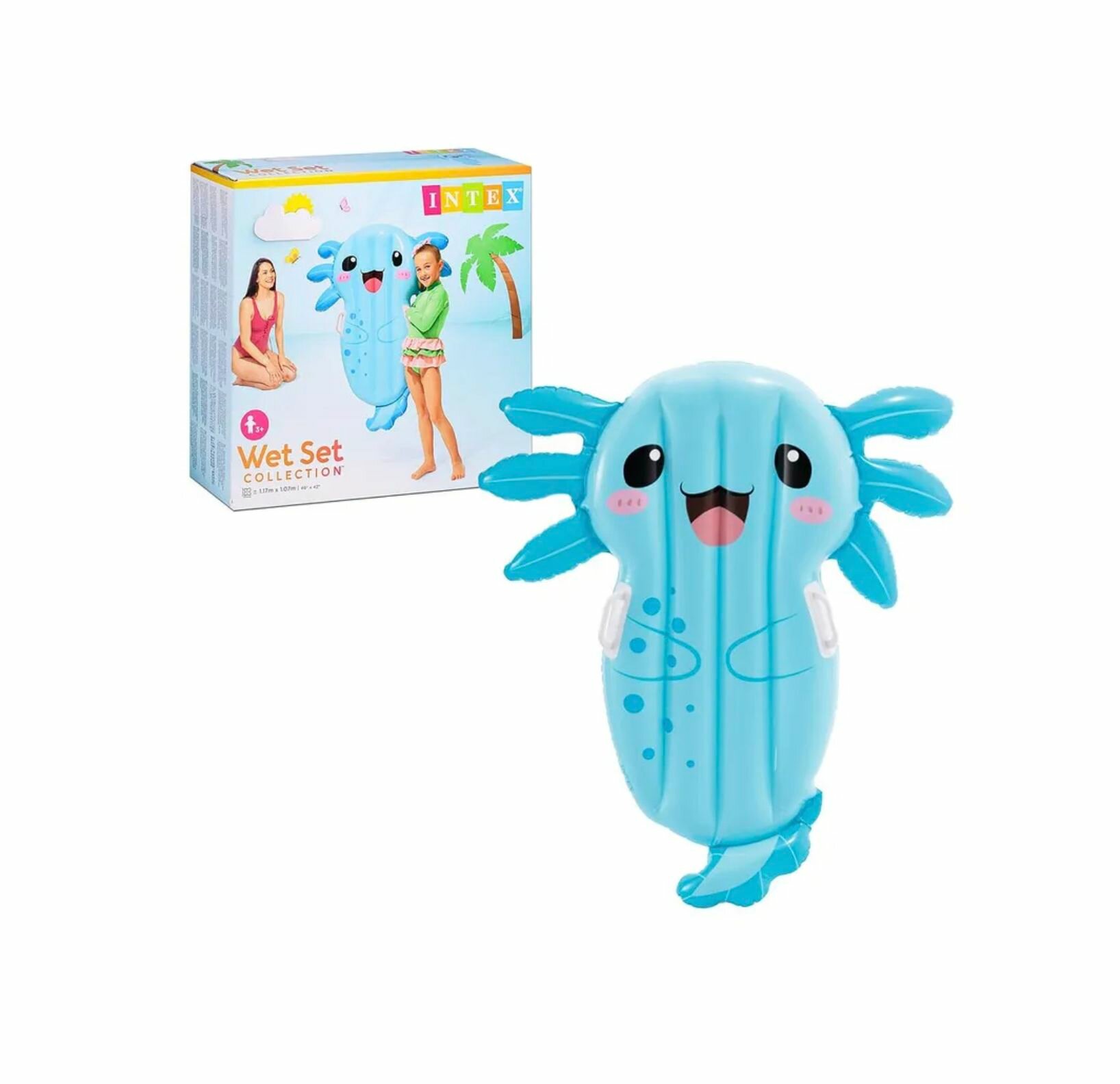 Матрас надувной "Аксолотль" Intex 58159, 109х94х14 см