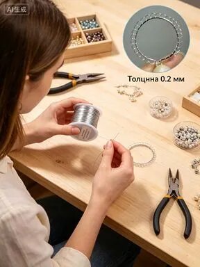 Проволока для рукоделия, 0,2 мм, 100м, Страна Рукоделия