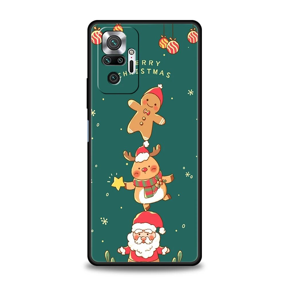 Рождественский чехол для телефона с Санта Клаусом для Xiaomi Redmi Note 12 5G 10C 10 11 9 8 Pro Plus 9S 7 8T 9T 9A 8A 9C K50 K40 игровой чехол A5 Redmi Note 12Pro 5G