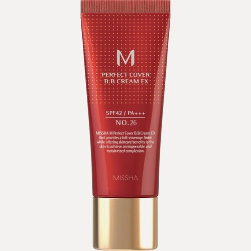 Изображение товара BB крем для лица тональный MISSHA М Perfect Cover, Идеальное покрытие SPF 42, тон 26, 20 мл