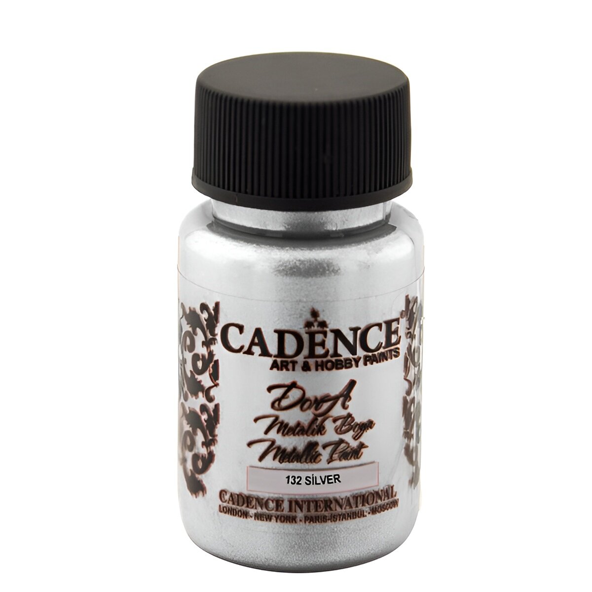 Акриловая краска Cadence Dora Metallic Paint, 50 ml. Silver-132