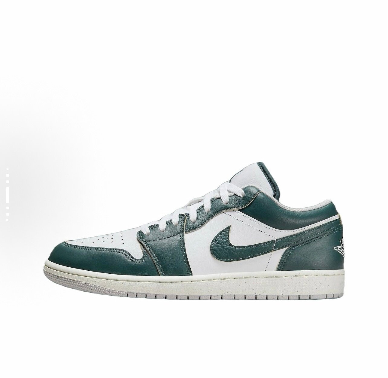 Кроссовки NIKE Air Jordan 1 Low, размер 29 СМ, зеленый/белый — фото 1