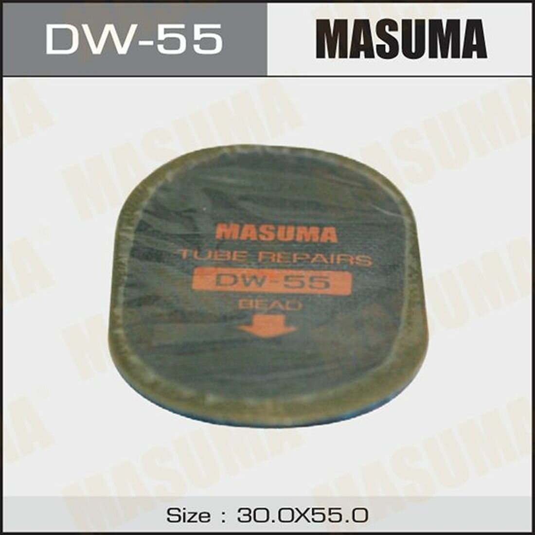 Заплатки Masuma универсальные, холодная вулканизация, 55х30mm, к-т 5шт. DW-55