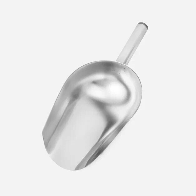 Совок для сыпучих продуктов и льда, металлический, длина 27см — фото 1