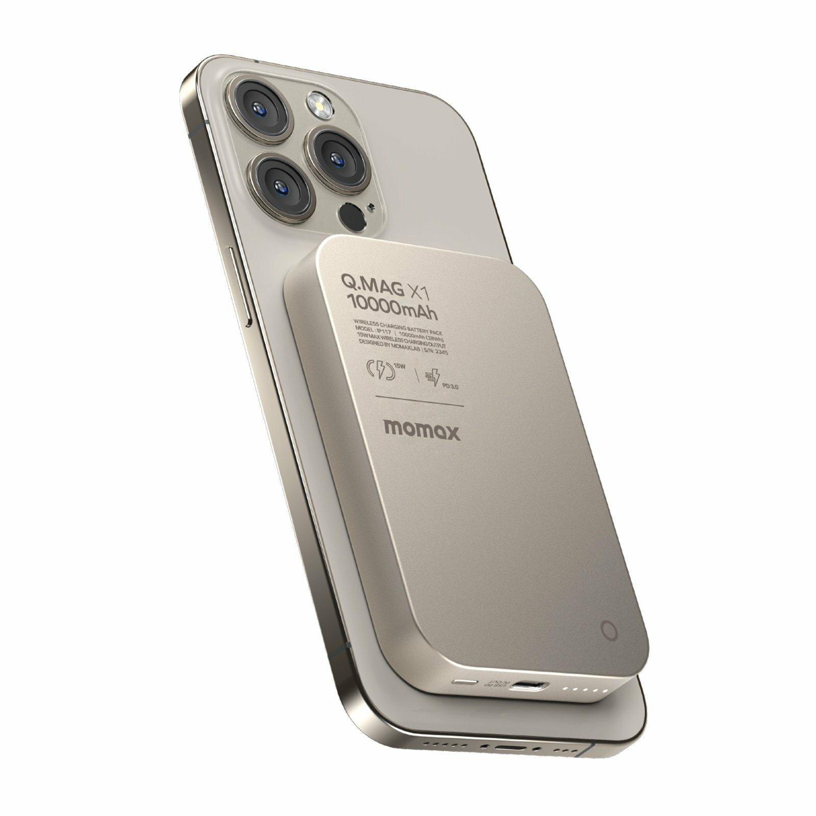 Портативное зарядное устройство Momax IP117A Q.Mag X1 10000mAh Titanium (IP117AE)
