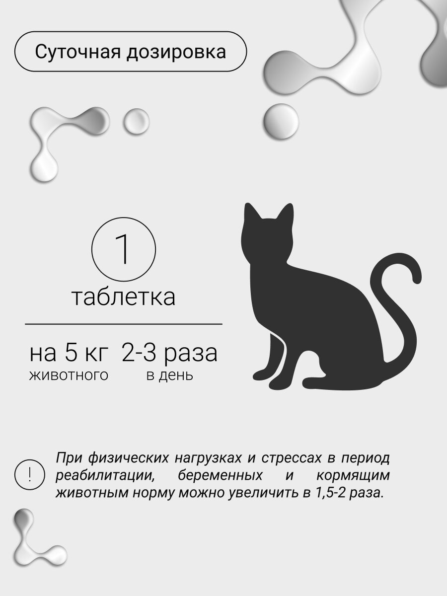 Healfort Premium Дрожжи пивные с кальцием и L-карнитином для кошек и собак 90 таб.