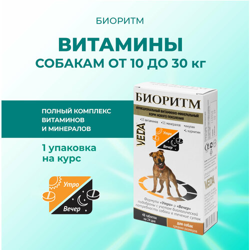 Витамины VEDA Биоритм для собак средних пород , 48 таб.