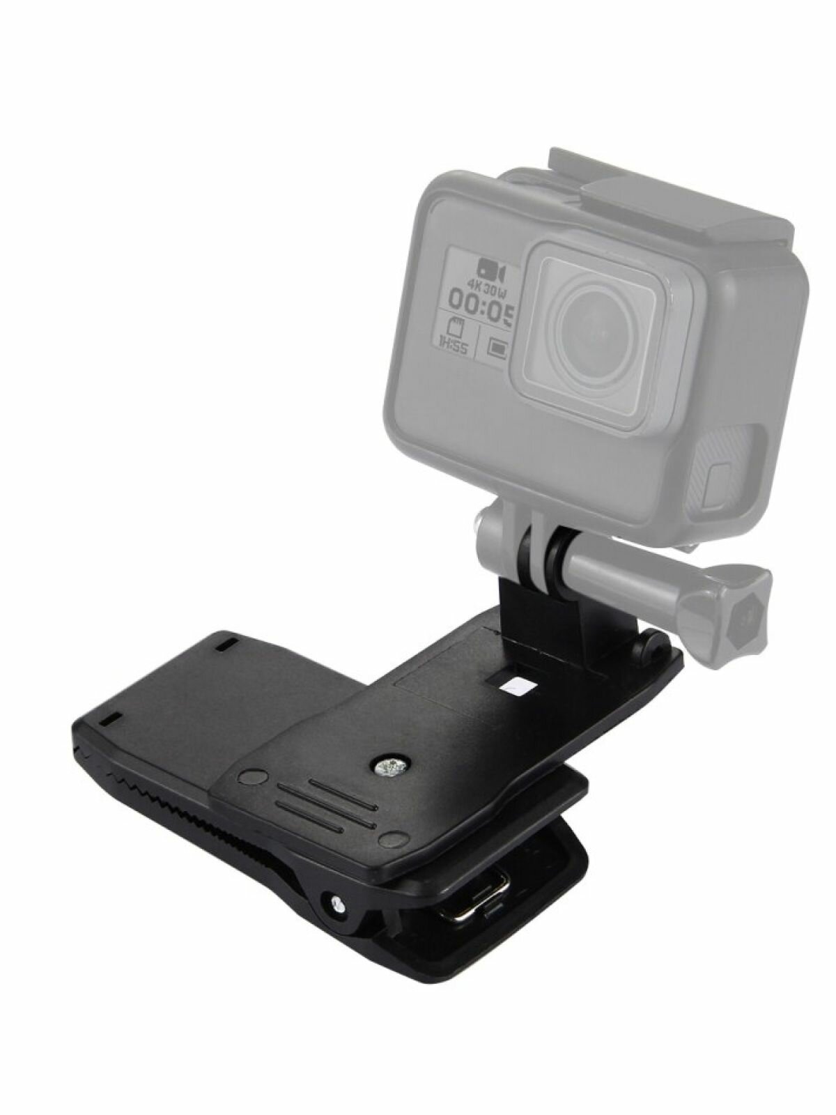 Крепление прищепка вращающееся на 360 градусов для GoPro, DJI Osmo Action и других экшн-камер — фото 1