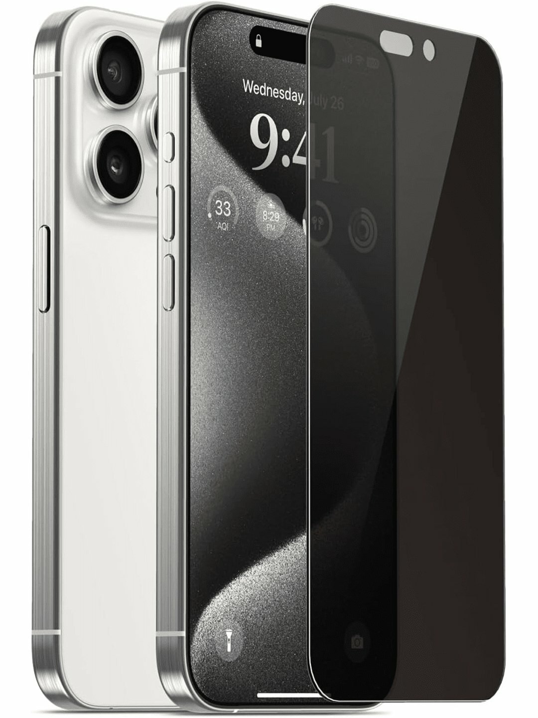 Защитное стекло aнтишпион, тонировка для iPhone 13/13Pro/14