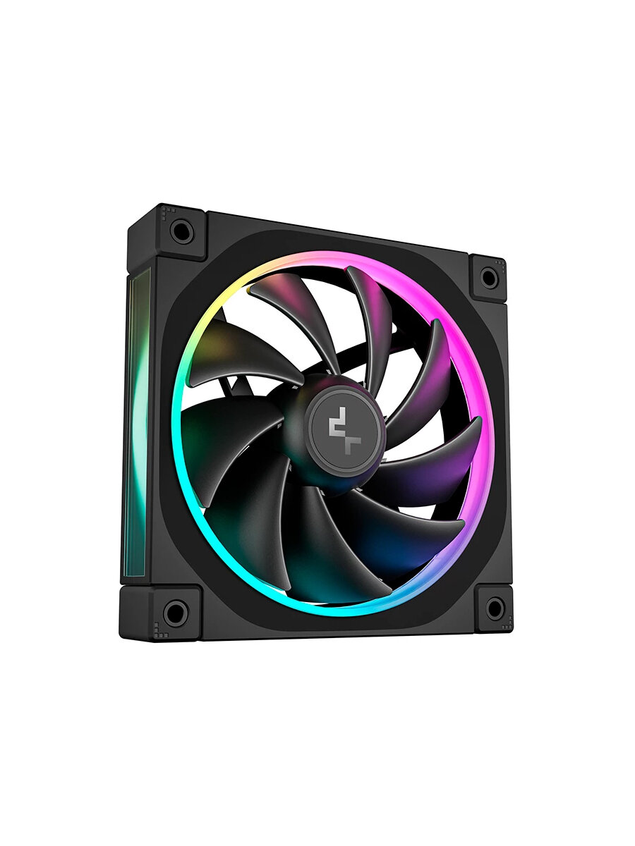 Вентилятор для корпуса Deepcool FL12 (120mm, 2150rpm, 55 CFM, 32 дБ, PWM 4-pin, ARGB, black) (R-FL12-BKAPN1-G) — фото 1