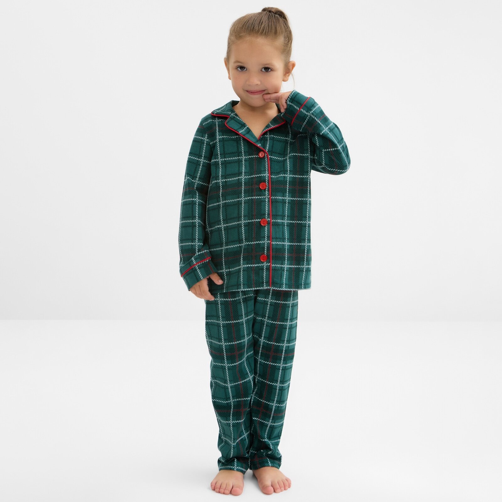 Пижама Kaftan, размер 110/116, зелeный
