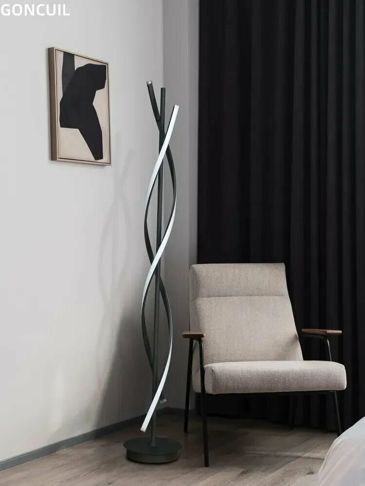 Напольные Лампы И Торшеры Xiaomi Светодиодный торшер, торшер для украшения дома, черный корпус лампы