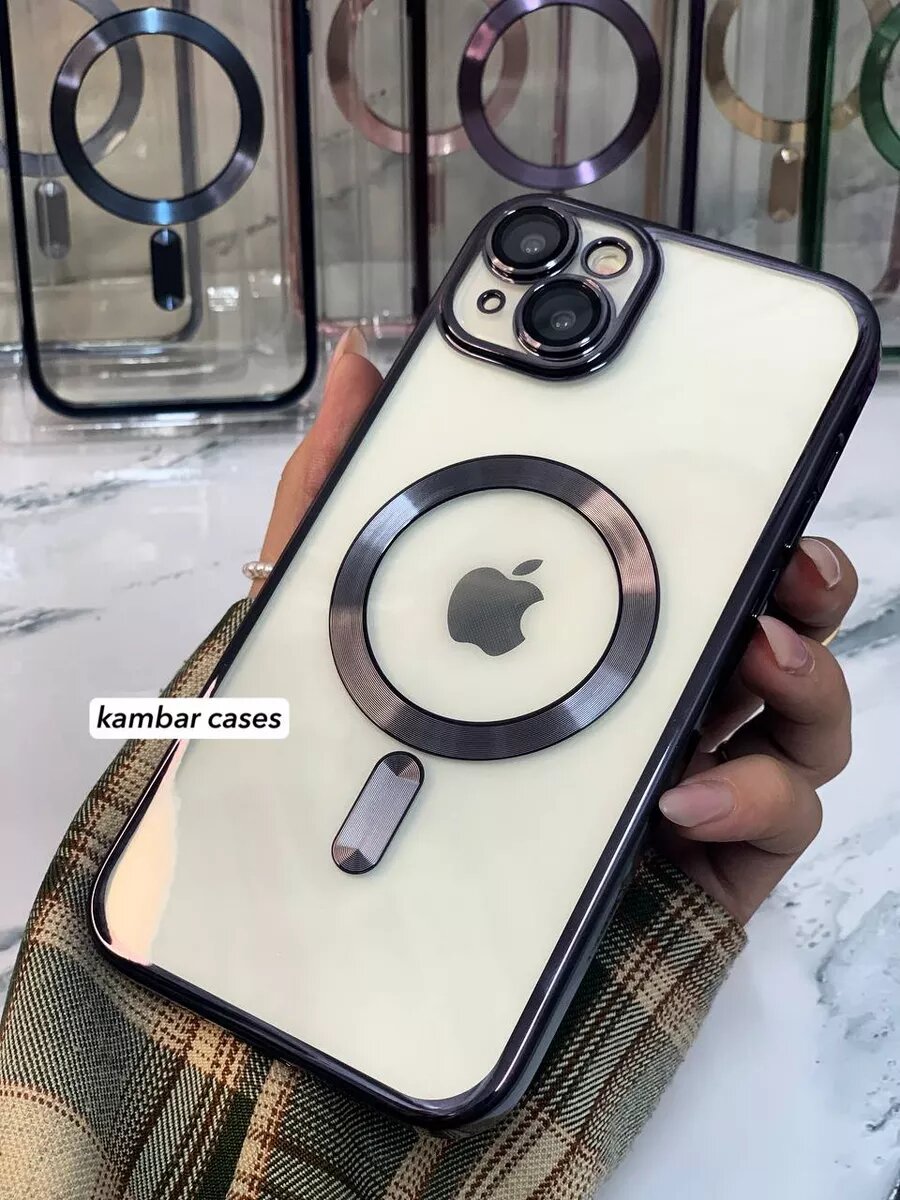 Чехол для iPhone 13 Magsafe, прозрачный, силиконовый Magsafe и беспроводным