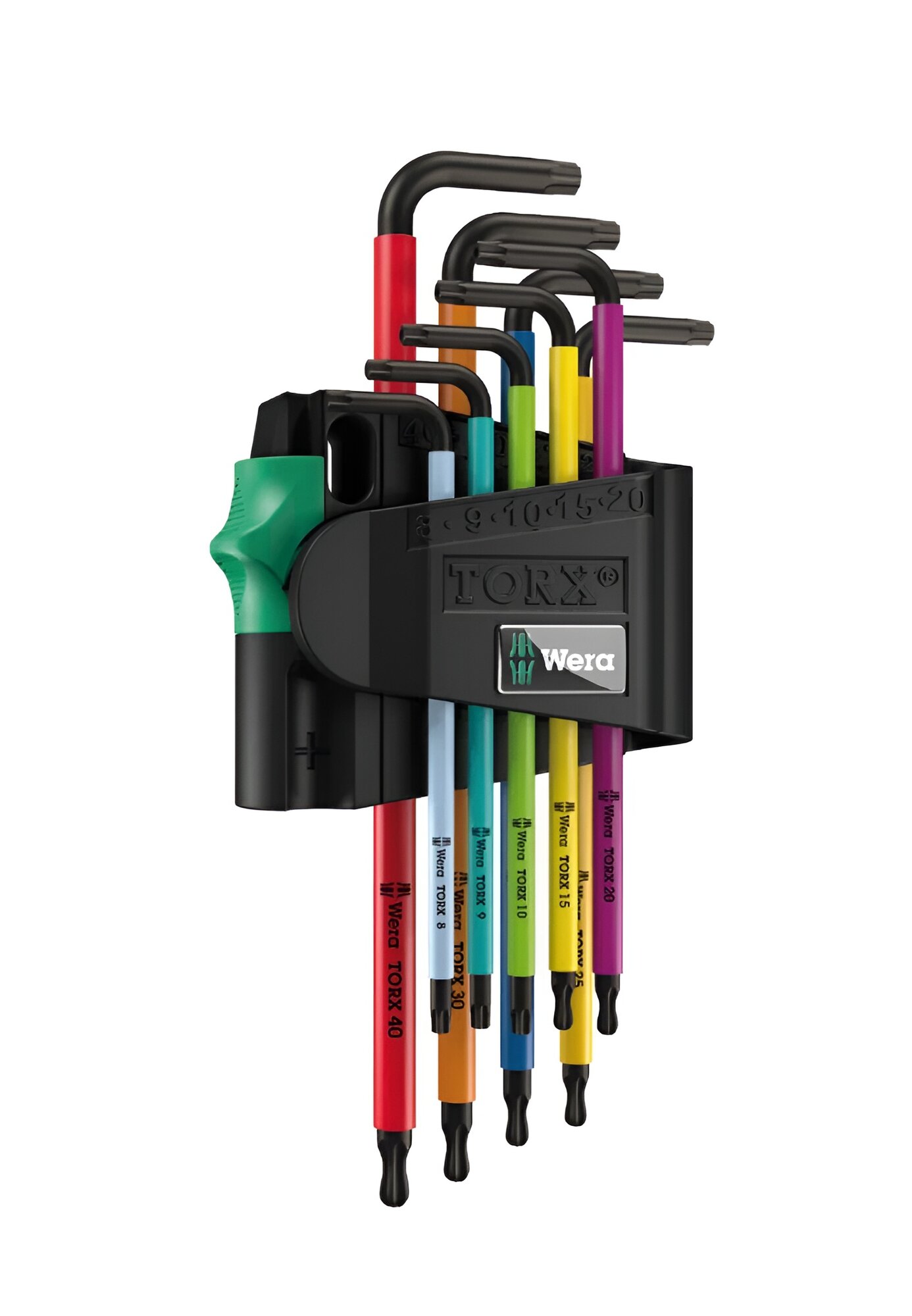 Набор Г-образных ключей WERA, TORX BO, с шаром, магнит, 9 пр, WE-073599