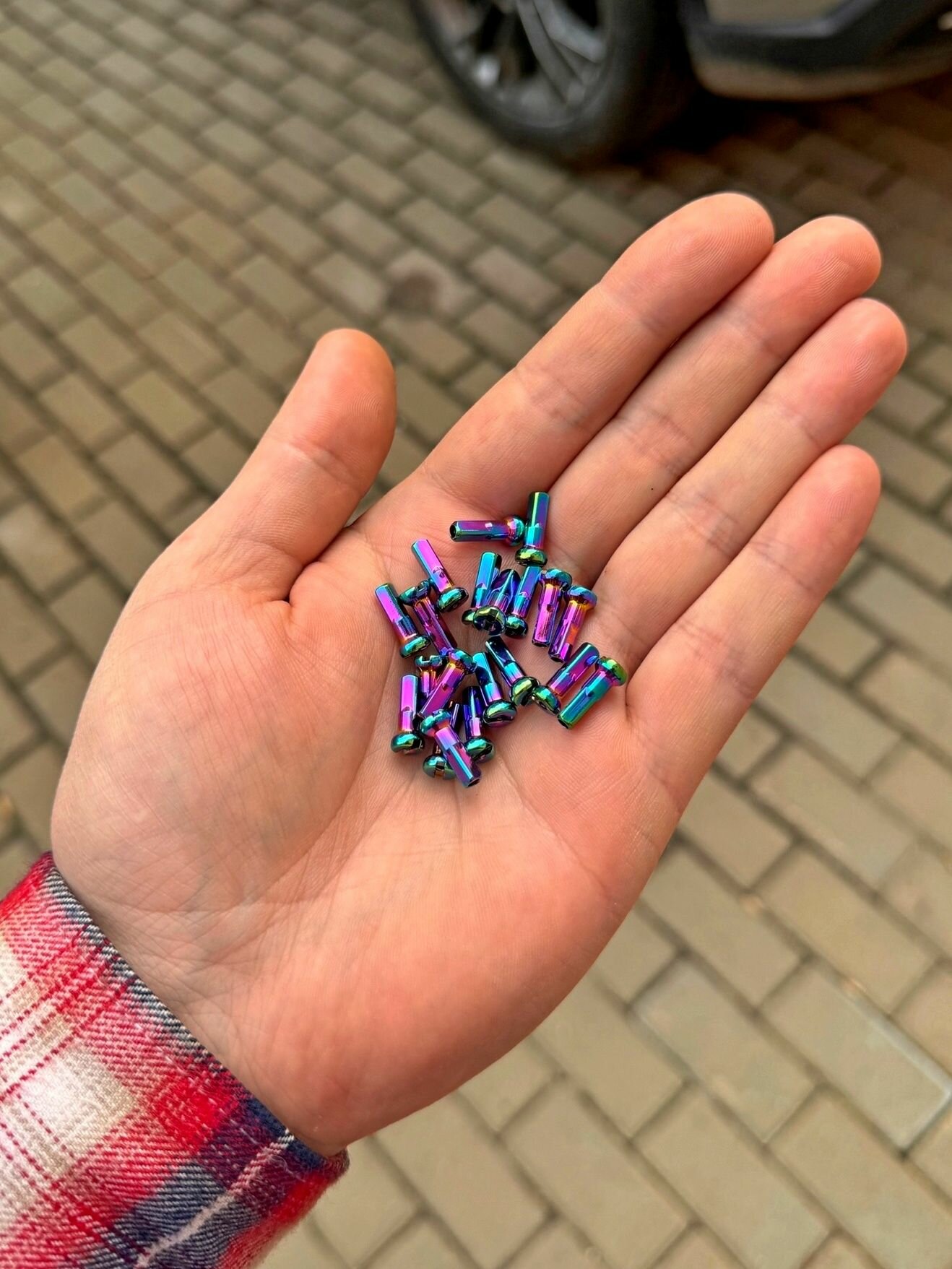 Ниппеля для спиц DARE OilSlick 20шт Алюминиевые (BMX, MTB) — фото 1