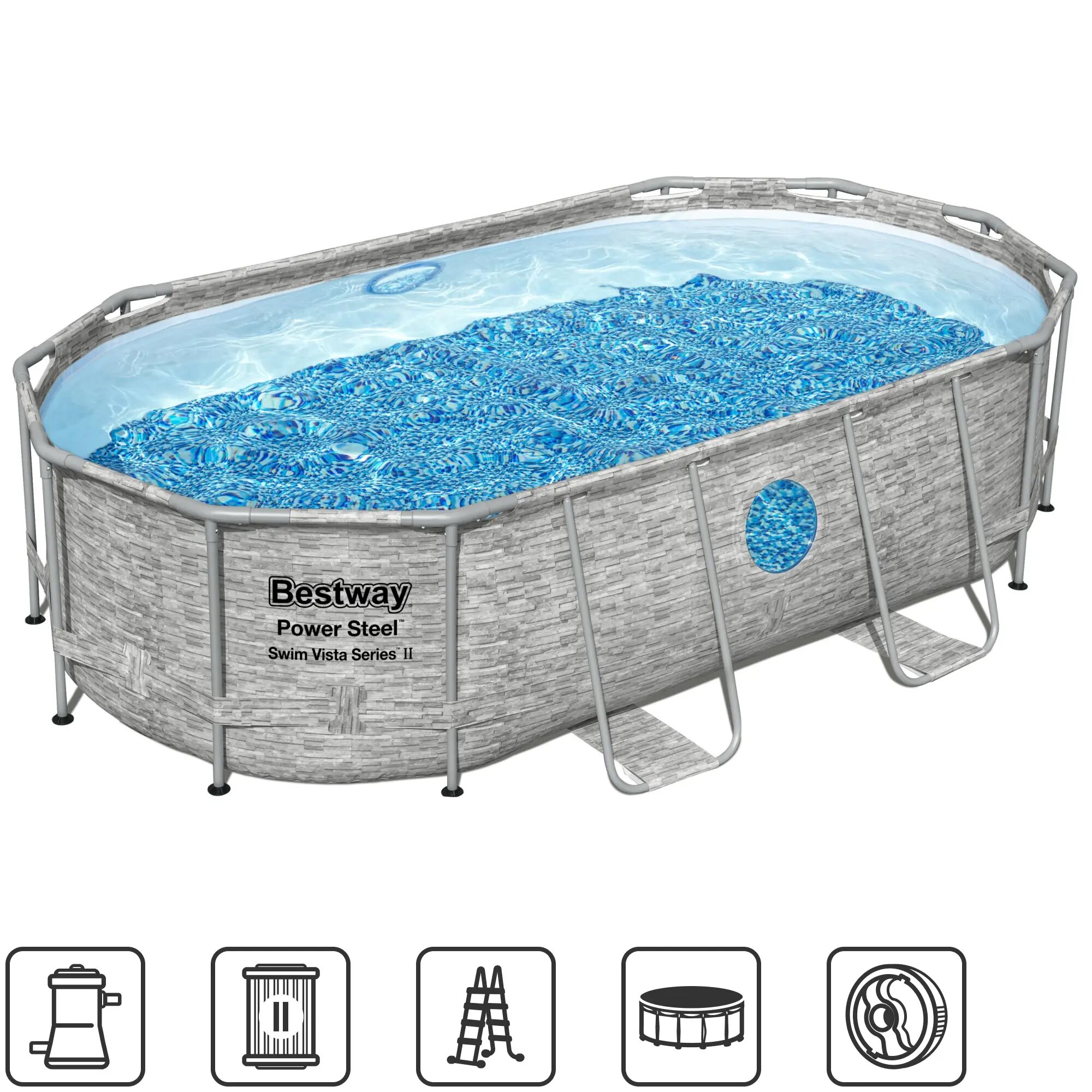 Бассейн каркасный Bestway 56714 BW 427x250x100 см 7250 л