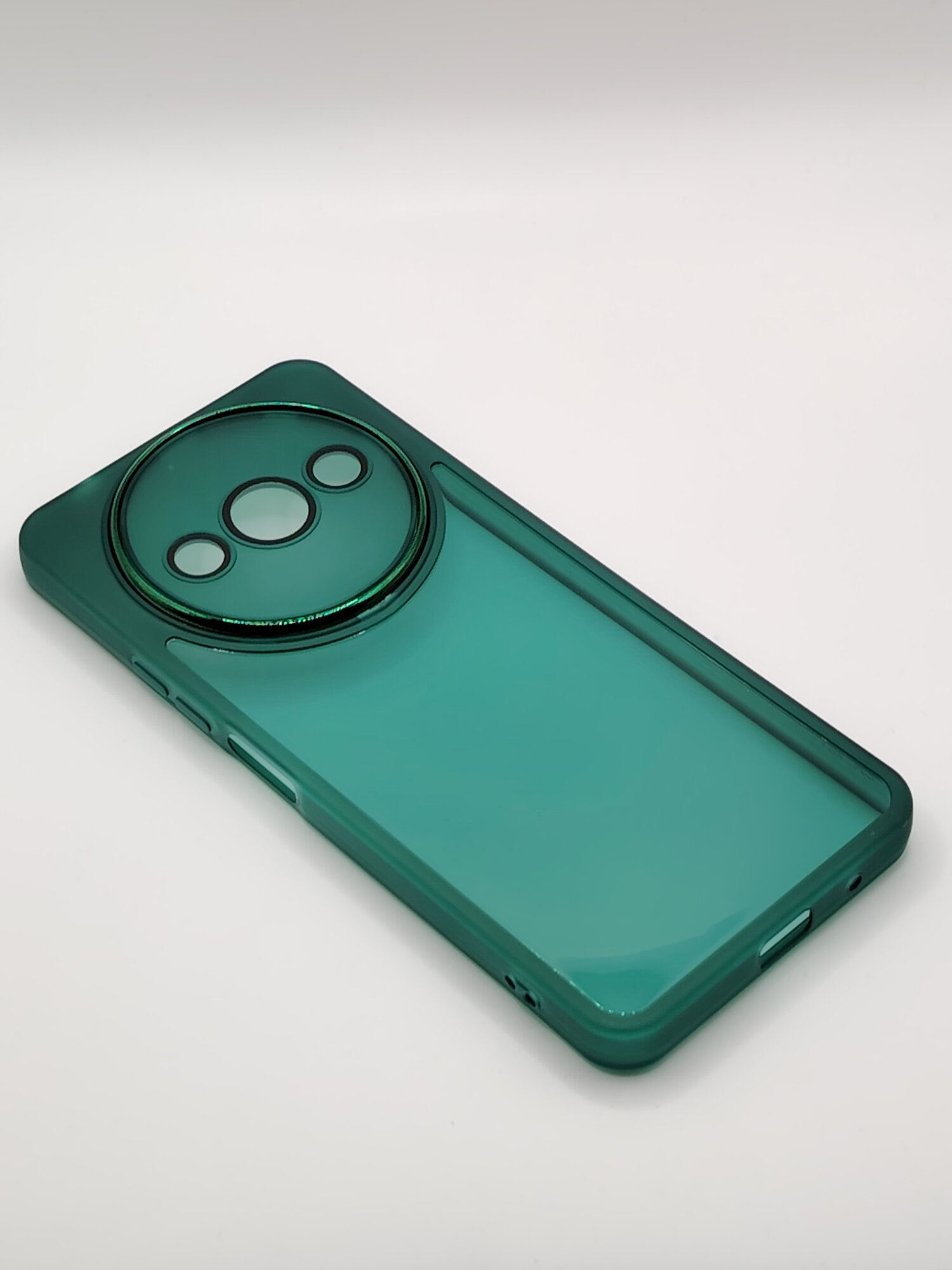 Чехол для Xiaomi Redmi А3, Тёмно- бирюзовый, силиконовый, с защитой камеры — фото 1